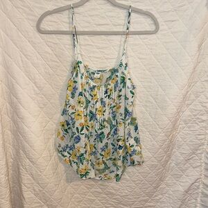 Old Navy Floral and Bird Print Cami Tank Top Women's (M)